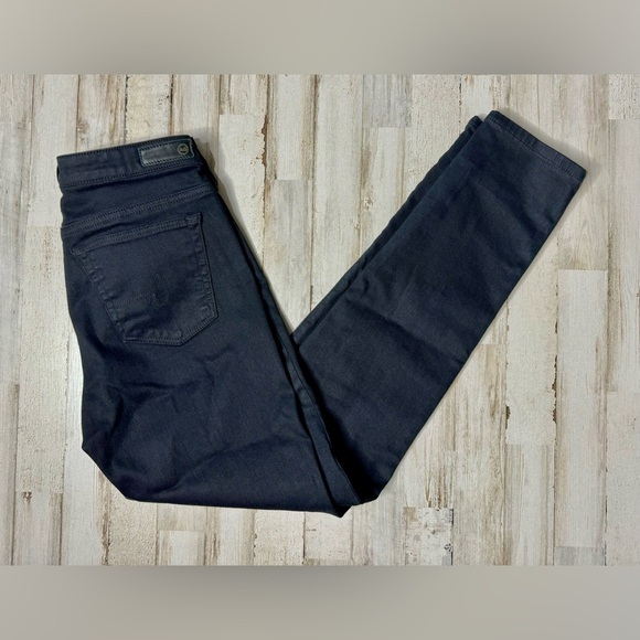 AG Adriano Goldschmied The Legging Ankle Super Skinny Jeans Women Black 28 Denim - Picture 1 of 13